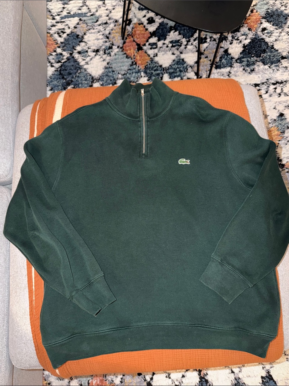 Lacoste Men’s Forest Green Quarter zip up